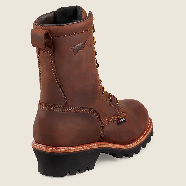 Red Wing Safety Boots Loggermax - 9-Inch Insulated Waterproof Toe - Brune - Herre 3851-QOXBV